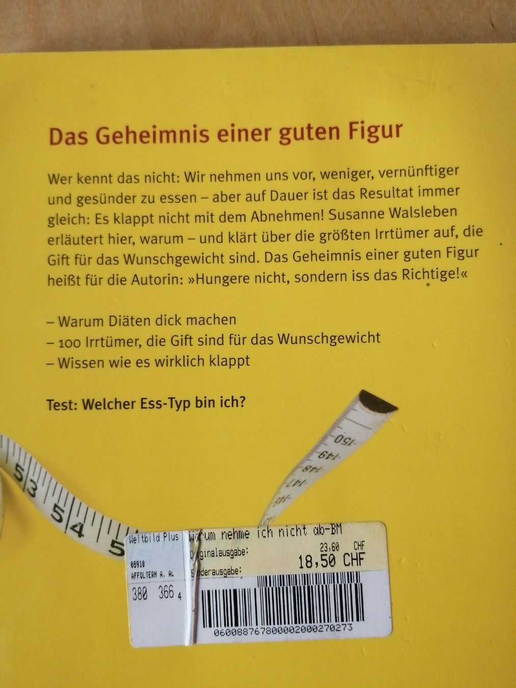 Bücher: Diätbuch: "Warum nehme ich nicht ab?" – Gebraucht aus Honau von holunder3 1