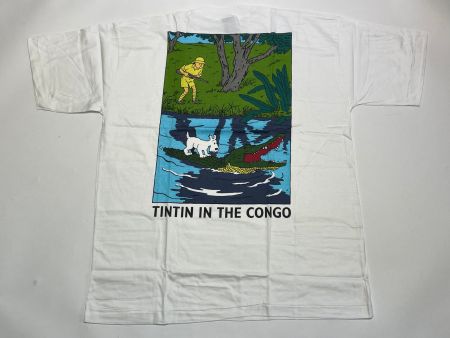 Vintage 90s T-Shirt Tintin double Print New Under Blister XL