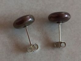 Süsswasser Perlen Ohrstecker, Silber 925