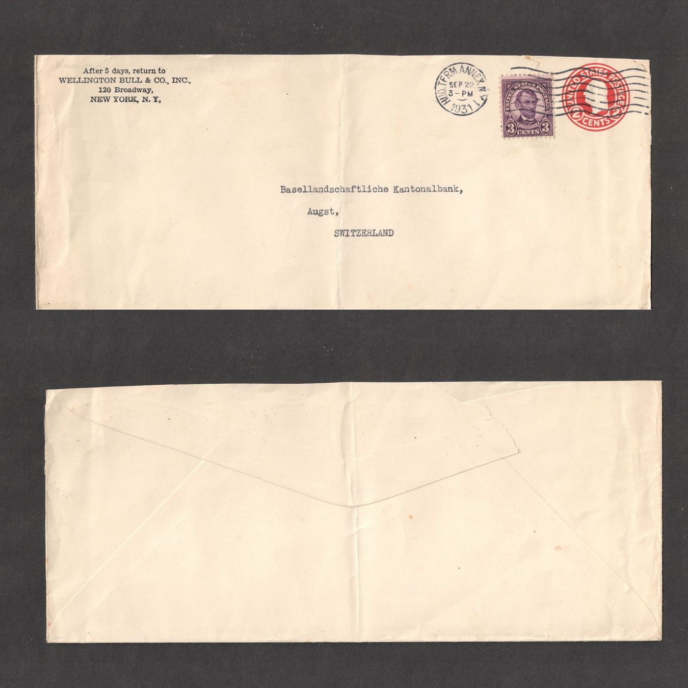 Alle Briefmarken: Luftpostbriefe USA – Gebraucht aus Pratteln von Wildtulpe 5