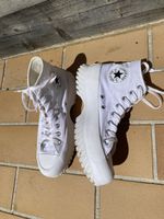 White chunky converse 