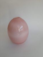 Vase Glas rosa runde Form