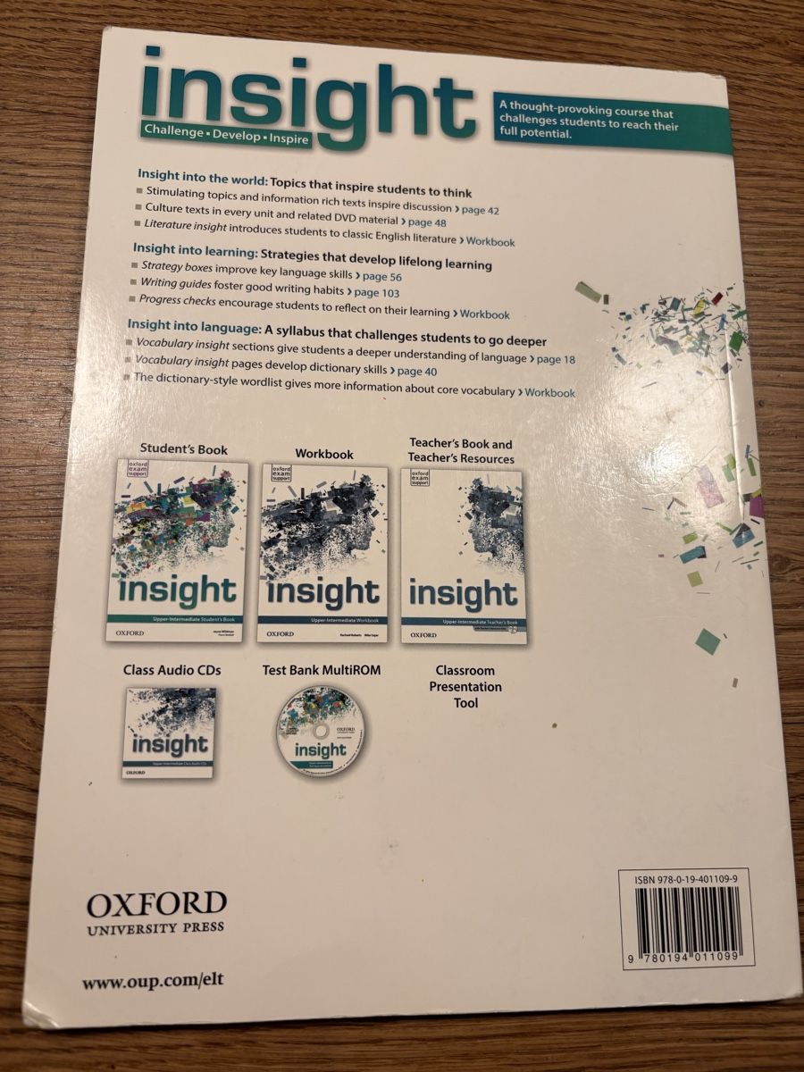 Libri: insight, Upper-Intermediate Student's Book – Usato da Rain venduto da Denbie 1