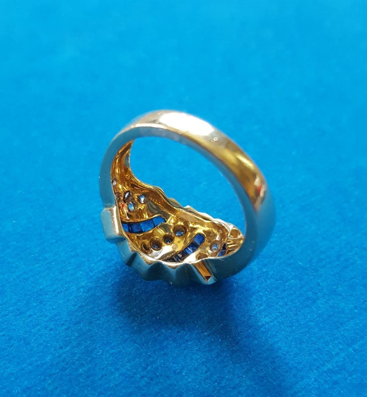 Anelli: Gold 750 Massiv Brillanten/Saphire Ring – Usato da Wald ZH venduto da Aniade 1