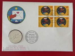 Pièce commémorative 150 ans Poste Suisse