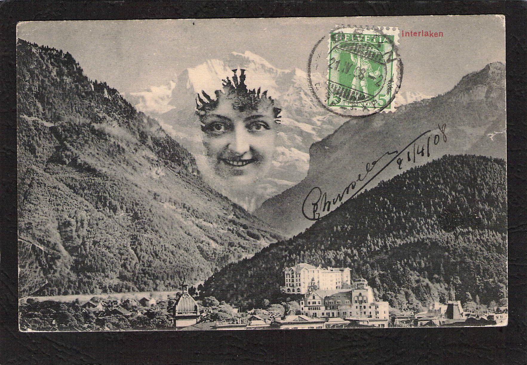 Cartoline postali: #Interlaken , gel. 1908 – Usato da Reichenburg venduto da Pipo-67