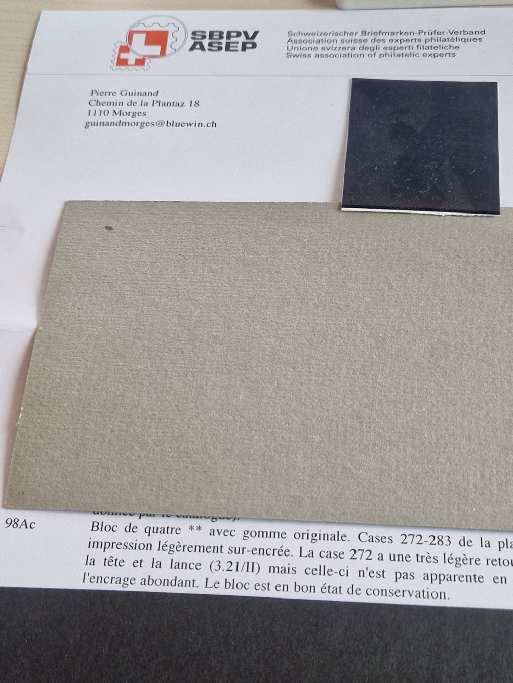 Tutti i francobolli: Stehende 98Ac 3.21/II im 4er Block, postfrisch, ab 1.- – Nuovo (secondo la descrizione) da Burgdorf venduto da Glossy01 3