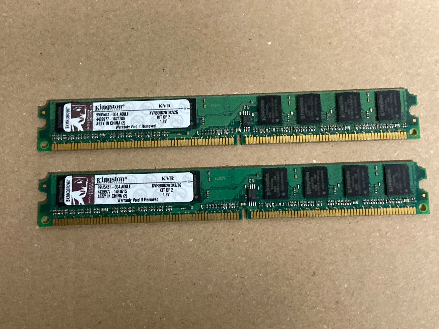 Kingston Memoria / RAM: 2x Kingston DDR2 RAM KVR800D2N5K2/2G – Usato da Wettingen venduto da Schabernack_sam