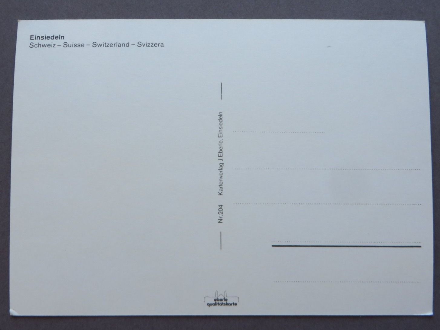 Cartoline postali: SCHÖNE ANSICHTSKARTE EINSIEDELN MIT SCHNEE, BERGE, WINTER – Usato da Neuhausen am Rheinfall venduto da Arielle55 1