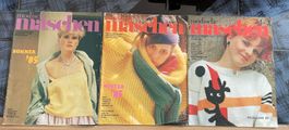 3 Hefte Modische Maschen 1985  mit Schnittmuster Anleitungen