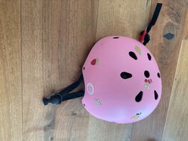 Kinder Skatehelm rosa Beeren-Motiv, Grösse M, Sommer 🍓🌸