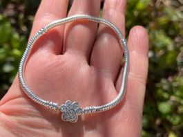 Neues Silber Armband mit Hunde -Motiv 19 cm