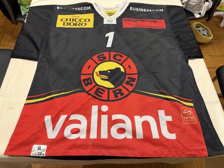 SC Bern Gameworntrikot Junioren Nummer 1 Grösse XL