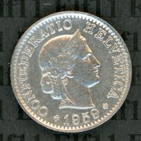 CHF___0.05 1959 stgl * nigelnagelneu! 5 Rappen