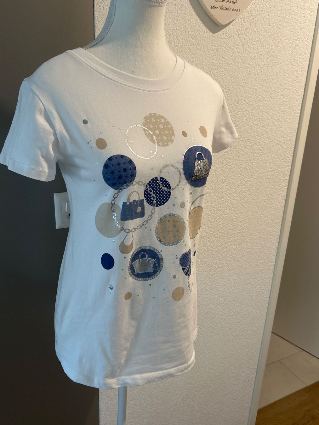 T-shirt: Damen T-Shirt weiss mit Taschendesign – Usato da Brunnen venduto da Nala2929 1
