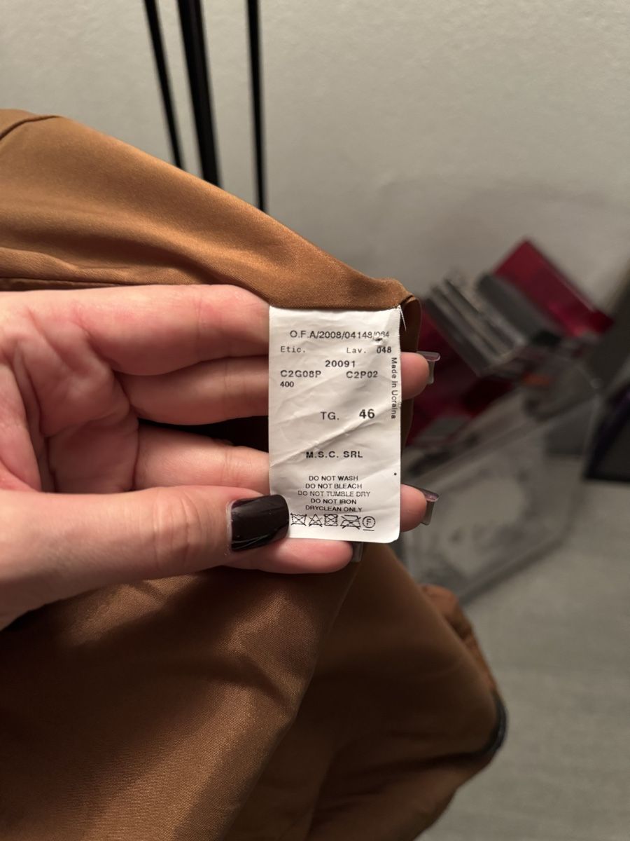 Armani Giacche: Emporio Armani Leather Jacket, Brown, Size 46 – Usato da Turbenthal venduto da elizameise 4