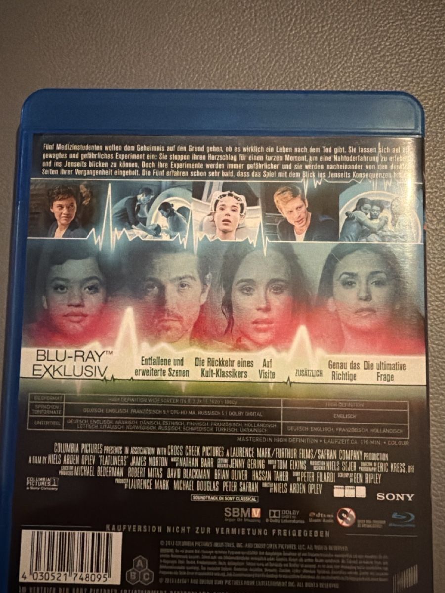 Tutti i DVDs:  Blu-ray Flatliners – Nuovo (secondo la descrizione) da Balgach venduto da Dragoon3 1