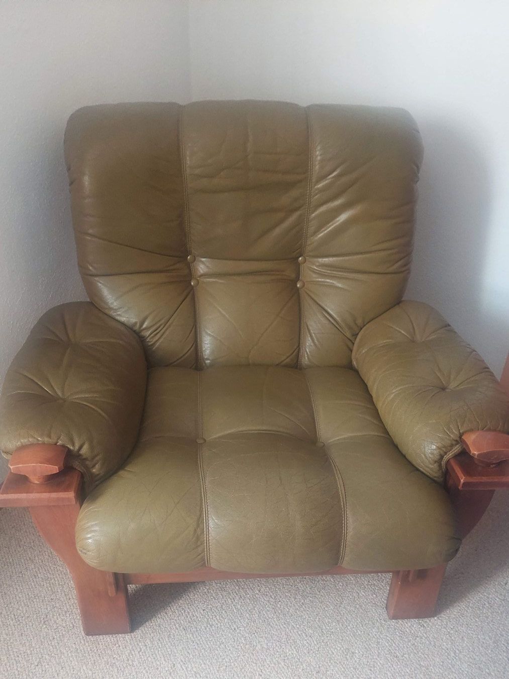 Poltrone: Fauteuil vintage vert olive – Usato da Romanel-sur-Morges venduto da com_92yh