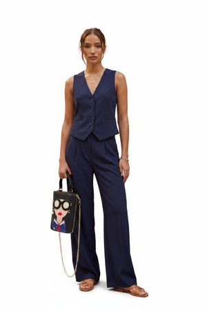 Mini Crossbody Tasche mit Damenmotiv – wie neu