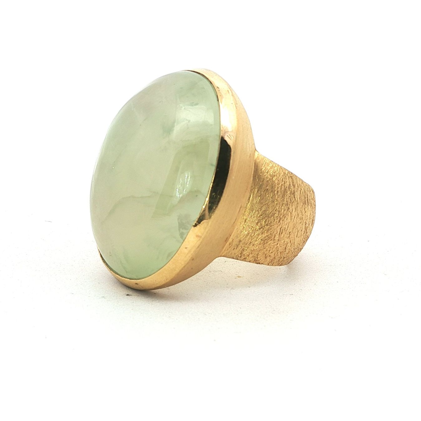 Olga Ribler Anelli: 925 Sterling Silber Ring mit Prehnit Grösse 56 – Nuovo (secondo la descrizione) da Luzern venduto da Schmuckoutlet