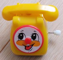 Mc Donalds ?? Mini Telefon vintage gelb 5x4x6cm aufziehfigur