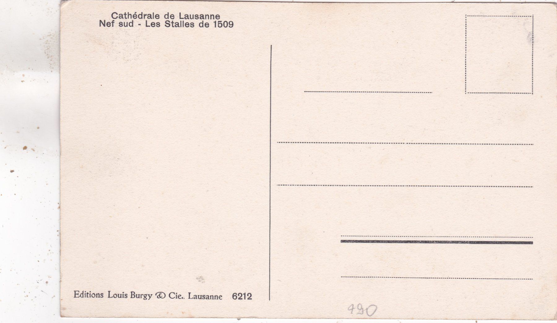 Cartoline postali: Cathédrale de Lausanne Les Stalles – Usato da Herisau venduto da Lisegrat2008 1
