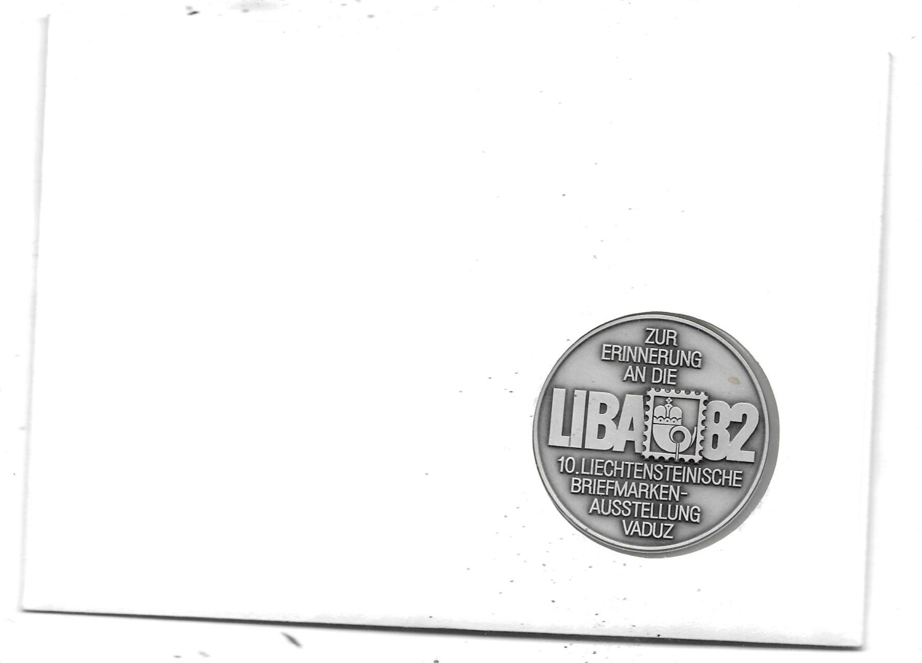 Médailles: Numisbrief LIBA 1982 Lichtenstein – D'occasion à Schocherswil par prinzipal60 1
