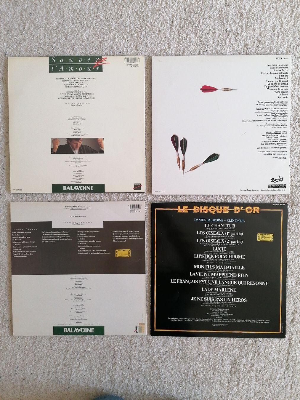 Vinyles: 4 LP Daniel Balavoine – D'occasion à Bougy-Villars par Vogue 1