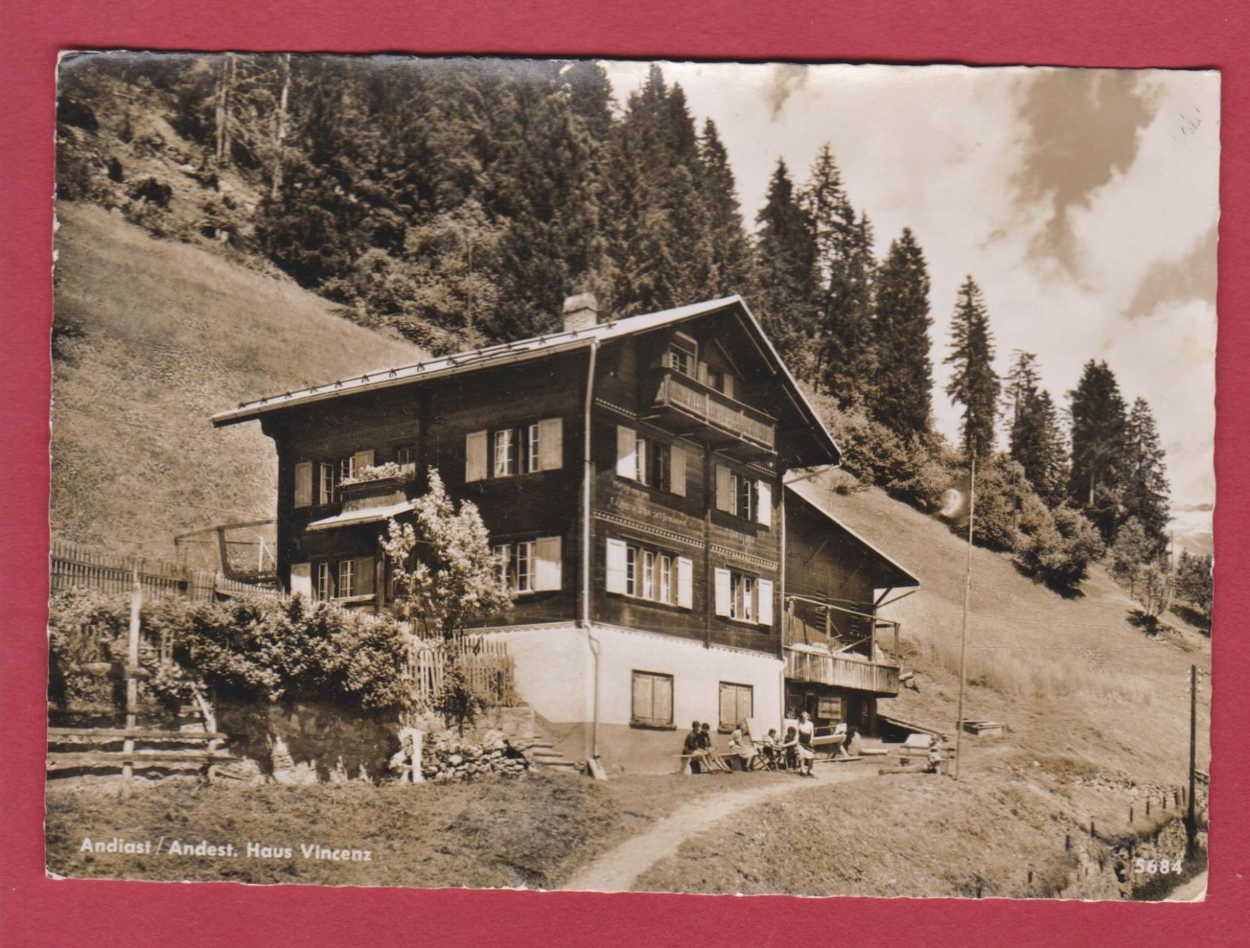 Ansichtskarten: Andiast   GR   :   alte Ansichtskarte von 1955 – Gebraucht aus Vitznau von Ropaku
