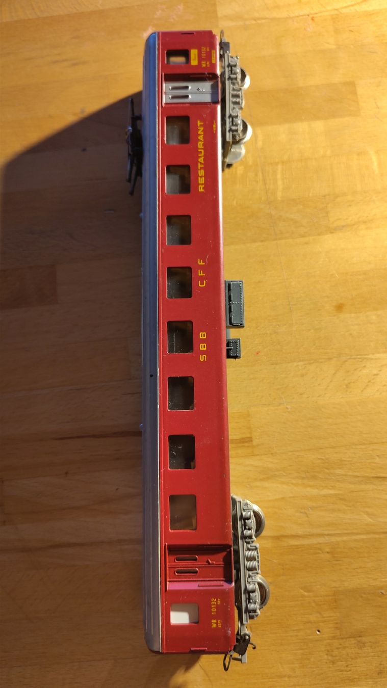 SBB/CFF/FFS Modellini di ferrovie: SBB Speisewagen WR 10132, rot, H0 – Usato da Bolligen venduto da PhilHan 1