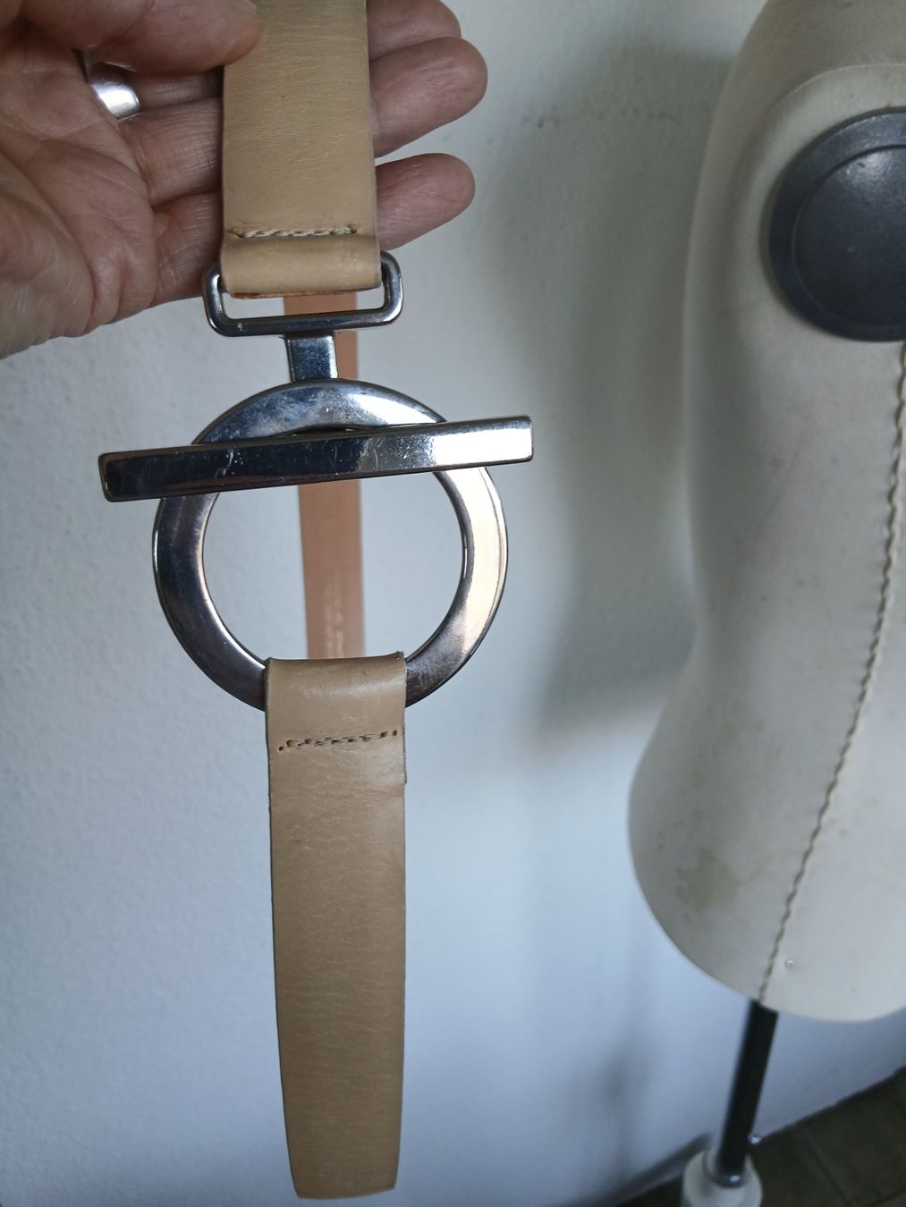 Cinture: Schicker Damengürtel, Leder, beige, Angelo de Lombard, 85cm – Usato da Beckenried venduto da SylvkensWorld 3