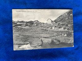 Alte Ansichtskarte Gotthard-Hospiz 2114 m ü. M.