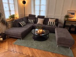 Ecksofa mit Hocker