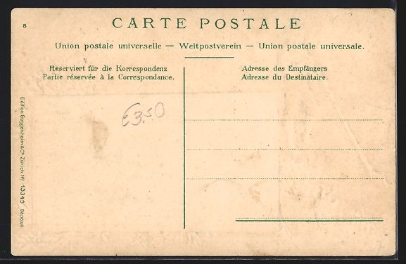 Ansichtskarten: Passepartout-Lithographie Leysin, Panora – Gebraucht aus Berlin von bartko-reher 1