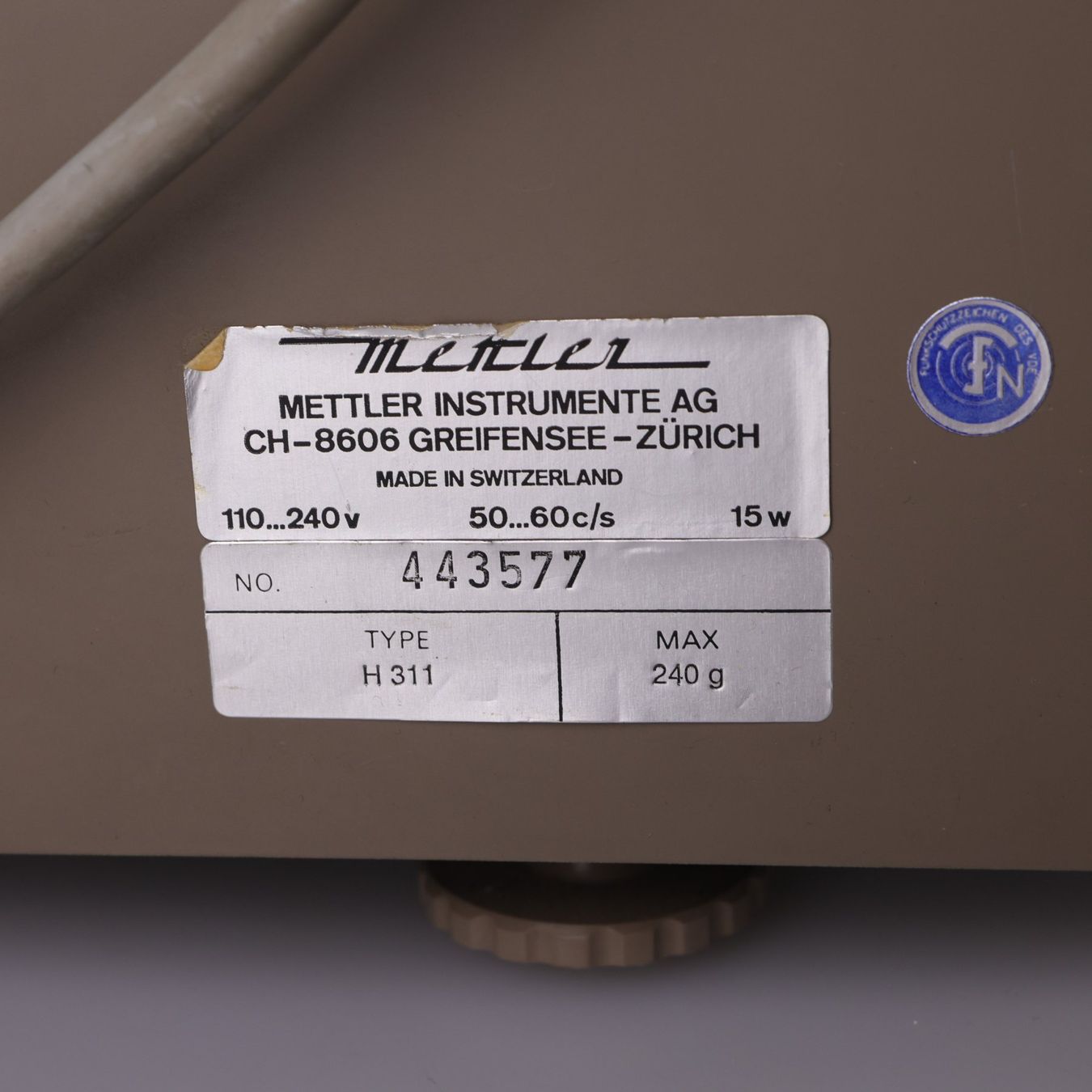 Mettler Toledo Accessori da laboratorio: Mettler H311 - Analysenwaage – Difettoso da Volketswil venduto da brockipfannenstil 5
