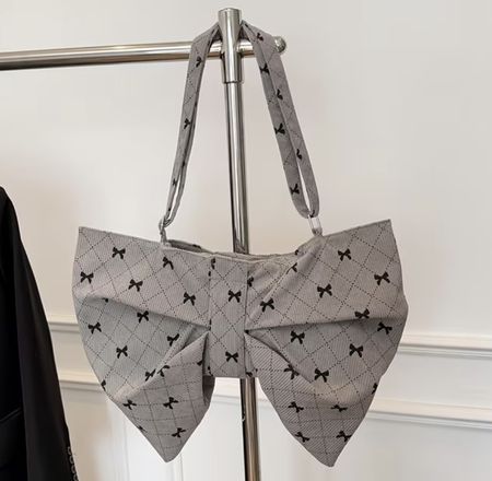 Graue Schleife Handtasche - Neu! Casual Look.