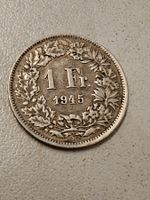 Schweizer 1 Franken 1945 Silber gebraucht