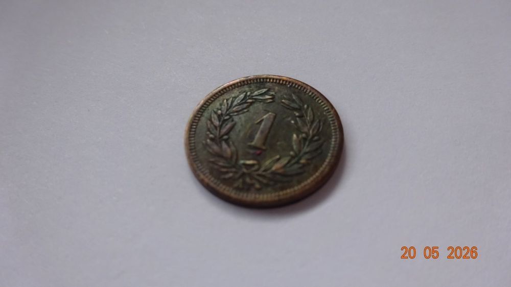 Tutti le monete: 1 Rappen 1850 Très rare – Usato da bassecourt venduto da Oursvert 2