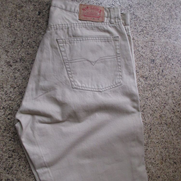 Jean Homme Vintage Pepe – Taille W28 L32 – Coupe Classique Beige Clair – Délavé