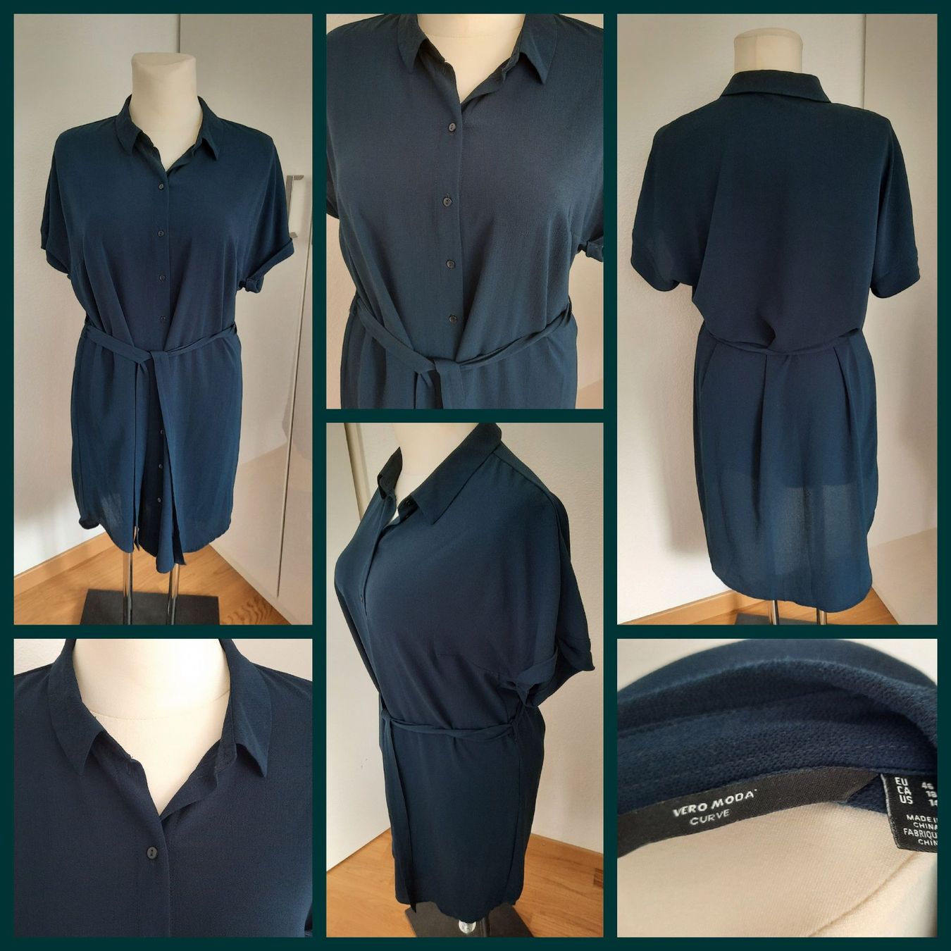 Vero Moda Vestiti: ***VERO MODA*** Blusenkleid blau Gr 46 – Usato da Wädenswil venduto da H2H_Secondhandshop