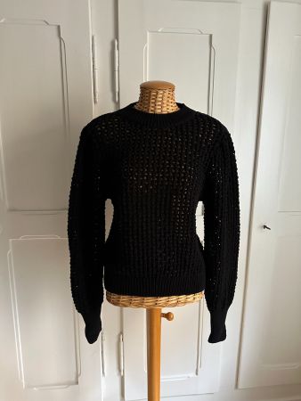 ZARA - Grobstrick Pullover schwarz S