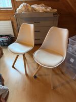 2er Set weisse Stühle
