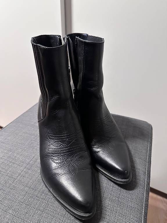 Scarpe da donna: Stiefeletten Cowboy Leder schwarz – Usato da Erlen venduto da kla_6jrr 1