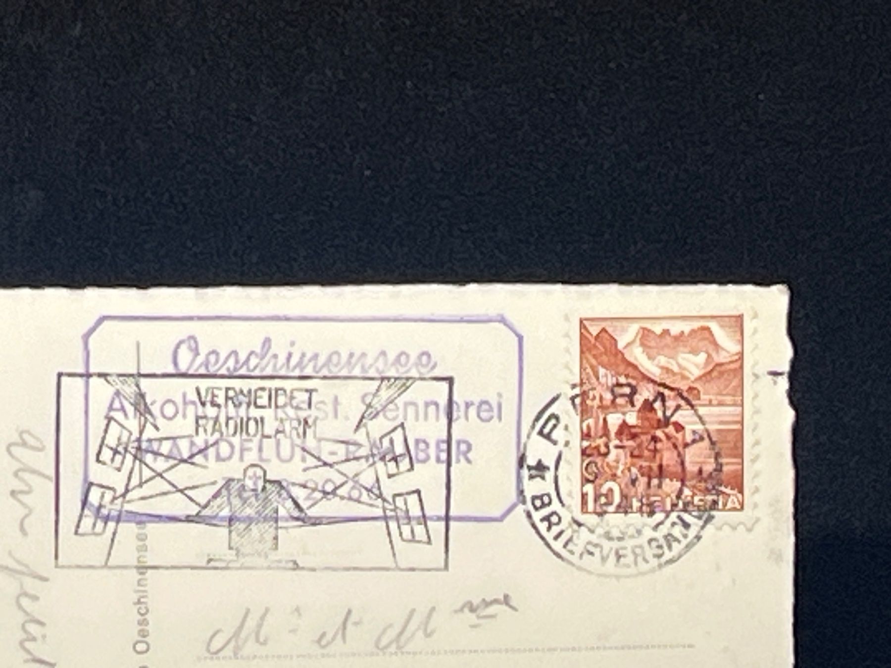 Cartoline postali: Oeschinensee, Blümlisalphorn – Usato da Widnau venduto da Brusi9 1