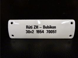 KLEINES ALTES EMAILSCHILD RÜTI BUBIKON