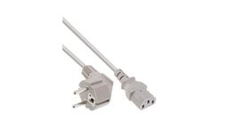 Schuko gewinkelt auf C13, Netzkabel grau, 1.8m , fabrikneu