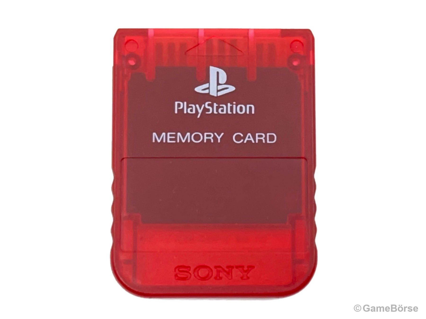 Sony Unités de mémoire & Cartes mémoire: PS1 Memory Card 1MB Rot Transparent – D'occasion à Stettfurt par GameBoerse