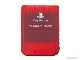 PS1 Memory Card 1MB Rot Transparent
