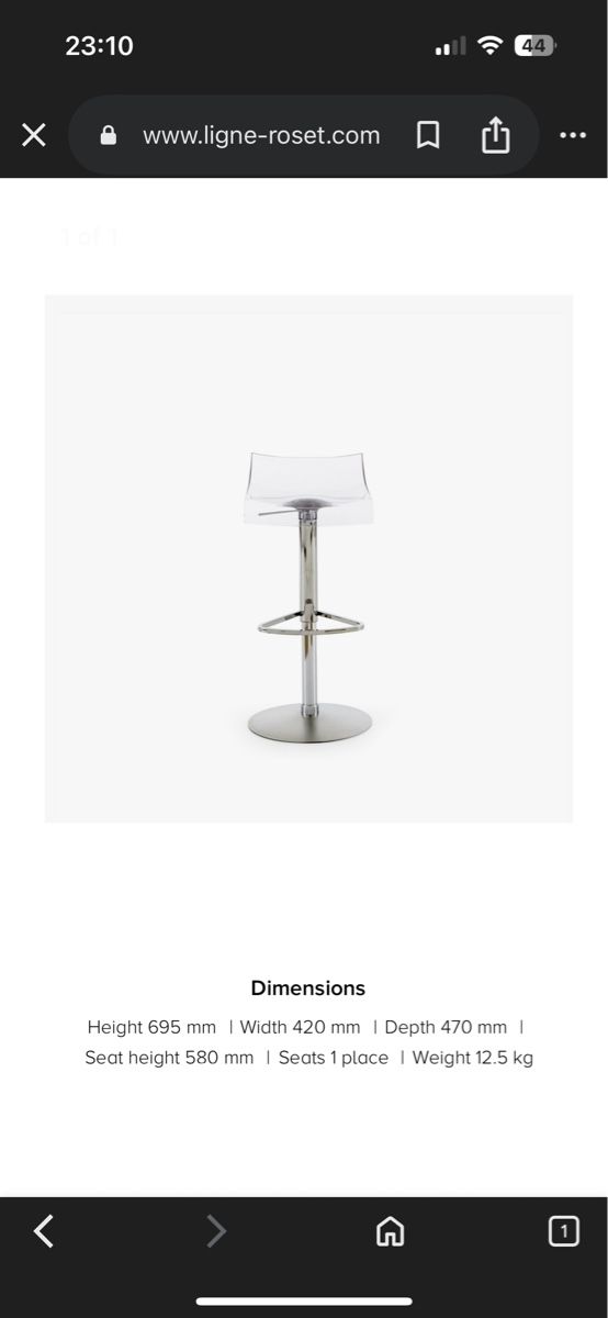 Ligne Roset Hocker: 2 Designer Barhocker Ligne Roset – Gebraucht aus Uitikon Waldegg von juels 4