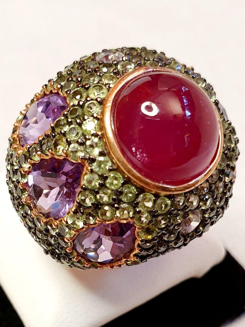 Anelli: Edler Ring mit Rubin, Amethyst, Peridot – Nuovo (secondo la descrizione) da Zürich venduto da Bieter04 3
